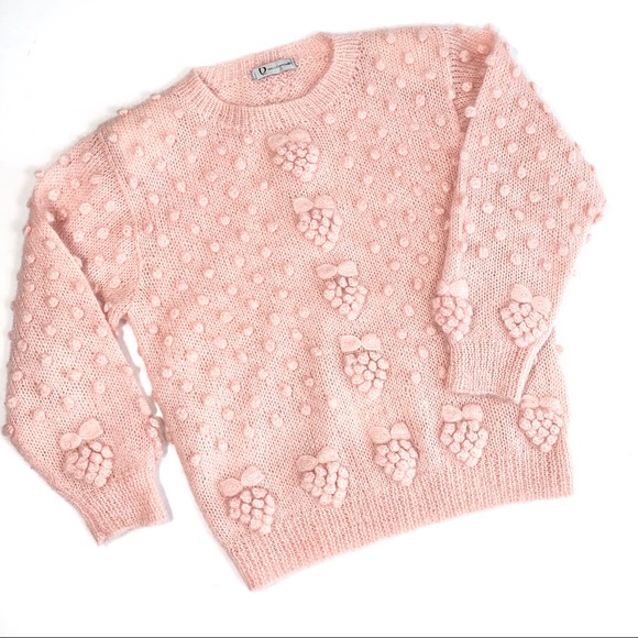 VTG DALLCO’ROMA 🍇 mohair wool sweater grapes wine theme 🍇 🍇 🍇 🍷 - Picture 4 of 11